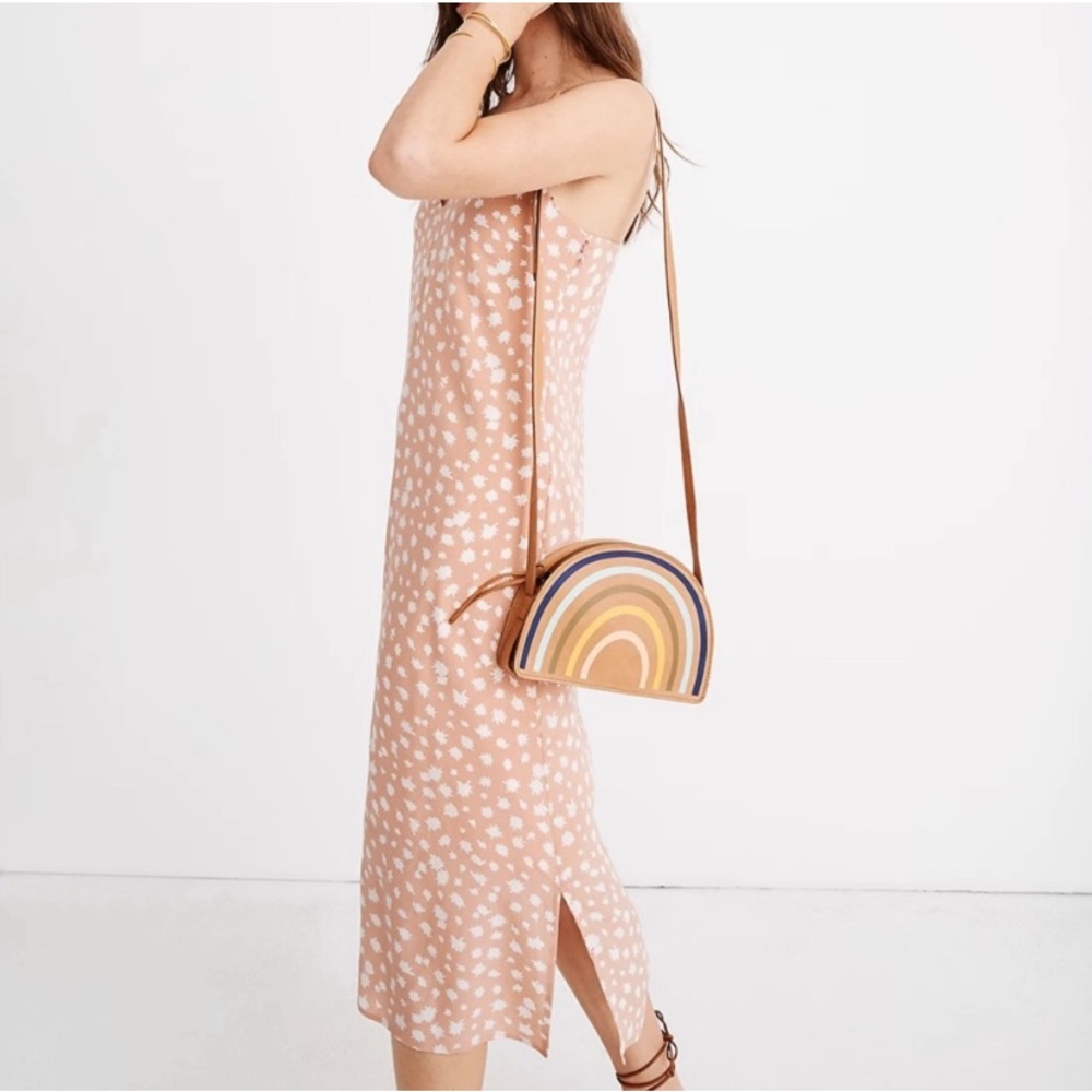 Madewell blush pink strappy slip dress size 12